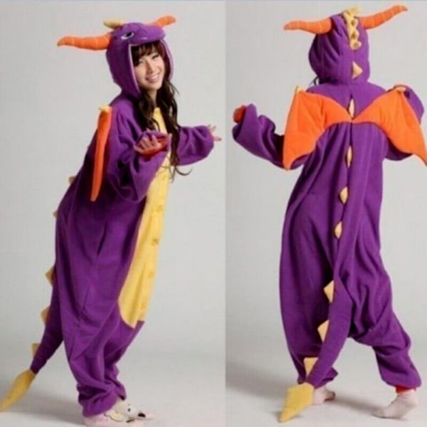 Drak Unisex Vuxen Djur Pyjamas Cosplay Maskerad Kostym Sovkläder Jumpsuit Ny A pair of socks One Size