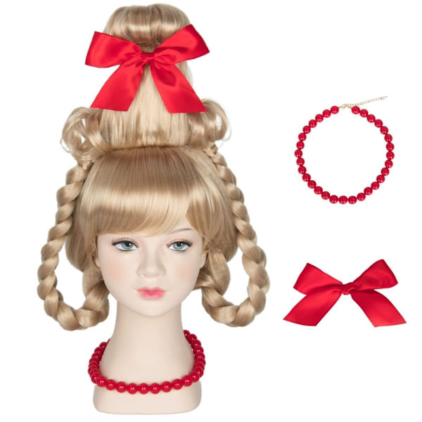 Jul Cindy Klänningar Halloween Juldräkter Kappa Cosplay Hur Grinchen Stal lt; - Wig Only One Size
