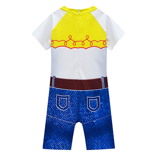 Pojke Flicka Jessie Baddräkt i Ett Stycke Cosplay Kostym Badkläder Badmössa Outfit 100/3-4Y