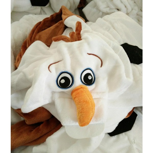 Olaf Frozen Vuxen Snögubbe Kostym Kigurumi Pyjamas Cosplay Pyjamas Maskerad A pair of socks