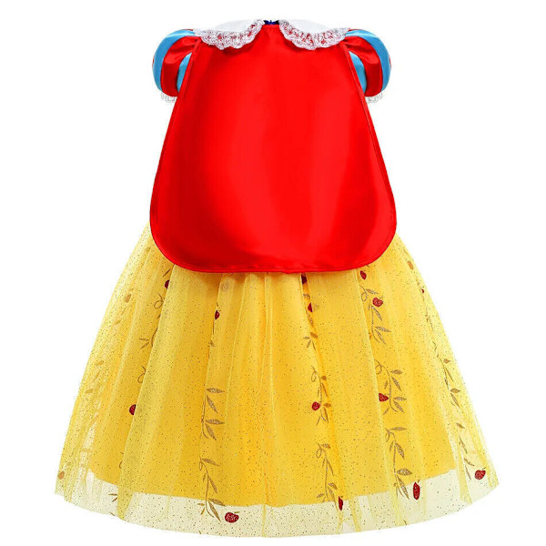Världsboksdagen Flickor Cosplay Snövit Prinsessklänning Kostym Karnevalsdräkt Only Wig One Size