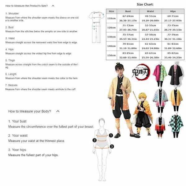 Demon Slayer Cosplay Kostym Barn Flickor Pojkar Kimetsu No Yaiba Nez o Kläder Red XS