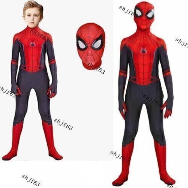 Nya Barn Pojkar Spider-Man Far From Home Spiderman Zentai Cosplay Kostymdräkt Spiderman - Kids 9-11 Years