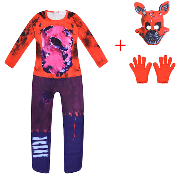 Barn Vuxna Five Nights at Freddy's FNAF Jumpsuit Kostym Party Cosplay Kläder #I 140cm