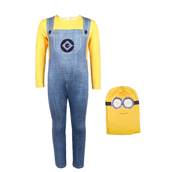 Minions Cosplay Juldräkt Vuxna Barn Maskeradmössa Vante Glasögon A Set (Goggles) One Size