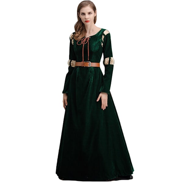 Film Modig Merida Prinsessdräkt Vuxen Klänning Filmdräkt Cosplay Maskeradfest Only Wig One Size