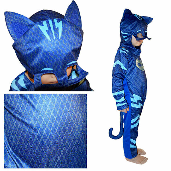 PJ Masks Kostym Pojkar Flickor Superhjälte Barn Maskerad OFFICIELL Utrustning Gekko  Cape+Mask One Size