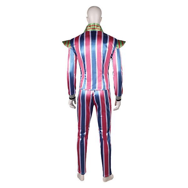 David Bowie: Ziggy Stardust Cosplay Retro 70-tals Mode Randig Jacka+Byxor Set Men M