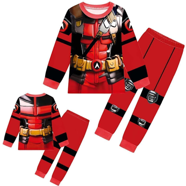 Flickor Pojkar Deadpool Pyjamas Cosplay Wolverine Nattkläder Loungewear Pyjamas Set Deadpool(Top+pant) 120/5-6 Years