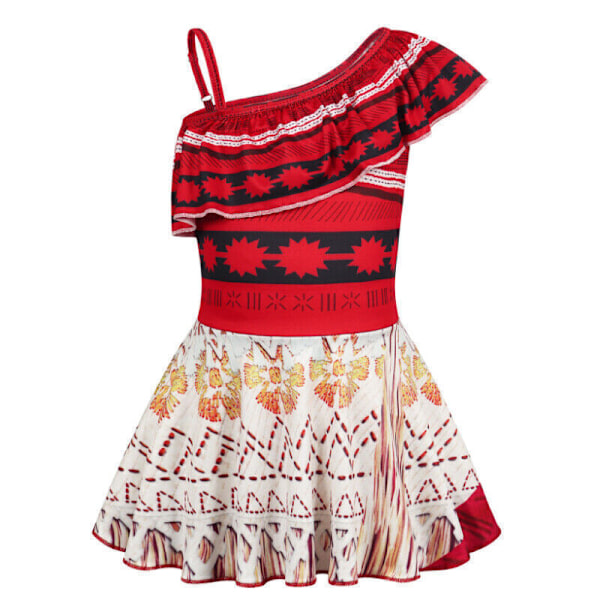 Barnkostym Moana Prinsessa Flickor Cosplay Maskeradklänning Halsband Uppsättningar $$ . Only Wig One Size