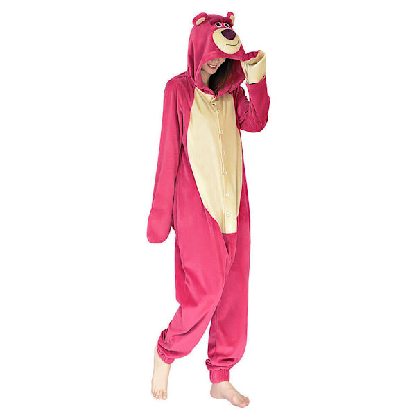 Toy Story 3 - Lotso Jordgubbsbjörn Cosplay Pyjamas Sovkläder Halloween Kostym M