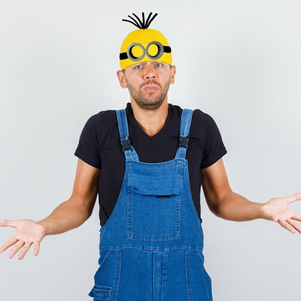 Halloween Minions Cosplay Kostym Vuxna Barn Maskeradmössa Handskar Glasögon A Set (Goggles) One Size