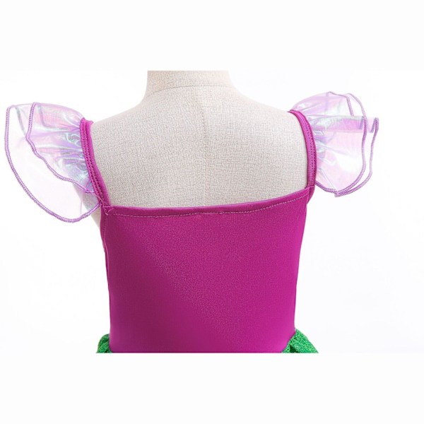 Lilla Sjöjungfrun Ariel Prinsessdräkt Barn Utklädnad Flickor Cosplay Födelsedagsfest Only Accessories 3pcs One Size