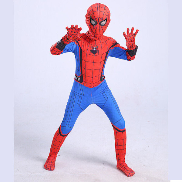 Spider-Man Hero Returns Spiderman Cosplay Kostym Pojke Outfit Jumpsuit Maskerad Only Spider Silk Launcher