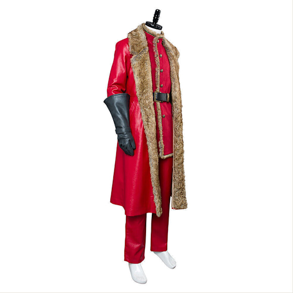 Christmas Chronicles Cosplay Deluxe Tomtedräkt+Tomteluva+Skäggperukset Men XXL