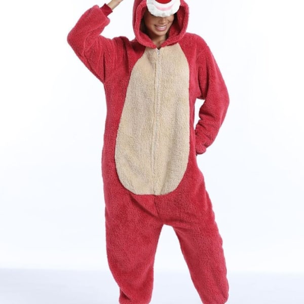 Vuxen Barn Toy Story 3-Lotso Jordgubbsbjörn Cosplay Pyjamas Sovkläder Kostym A pair of socks One Size