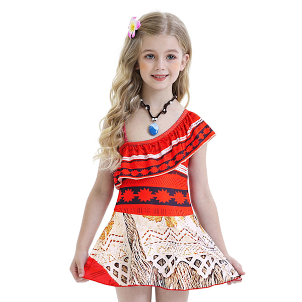 Barnkostym Moana Prinsessa Flickor Cosplay Maskeradklänning Halsband Uppsättningar $$ . Only Garland Headband One Size