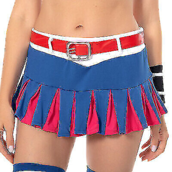 Lollipop Chainsaw: Juliet Starling Cheerleader Cosplay Halloween Utklädningsklänning Women XS