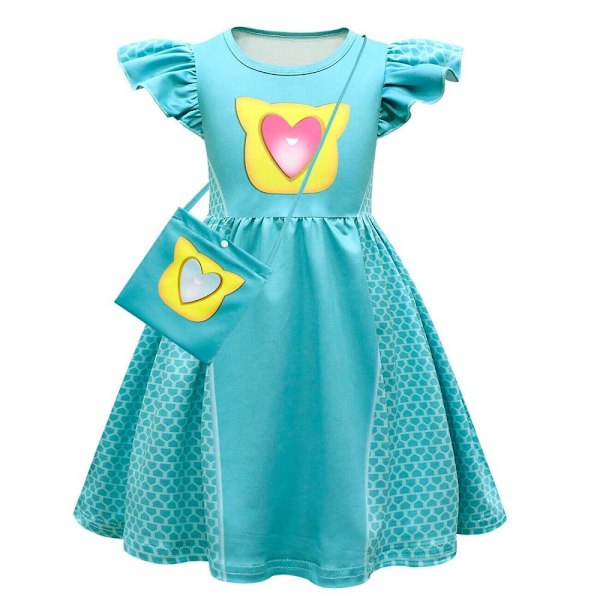 Super Kitties Barn Cosplay Klänning Flickor Prinsesskjolar Halloween Karneval Kostymer #4 dress+bag 130