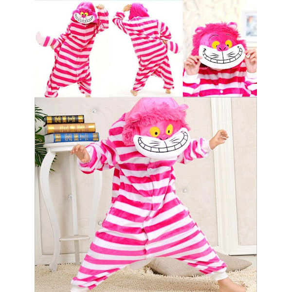 Cheshire Cat Kigurumi Pyjamas Cosplay Kostym Tecknad Sovkläder för Vuxna/Barn A pair of socks