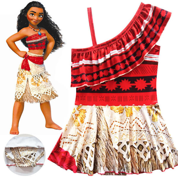 Barnkostym Moana Prinsessa Flickor Cosplay Maskeradklänning Halsband Uppsättningar $$ . Only Garland Headband One Size
