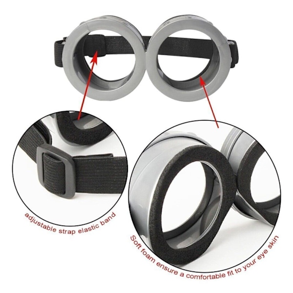 Minions Cosplay Juldräkt Vuxna Barn Maskeradmössa Vante Glasögon A Set (Goggles) One Size