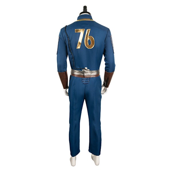 Vault Fallout 76 Dweller Cosplay Blå Vuxen Unisex Jumpsuit Halloween Kostym M