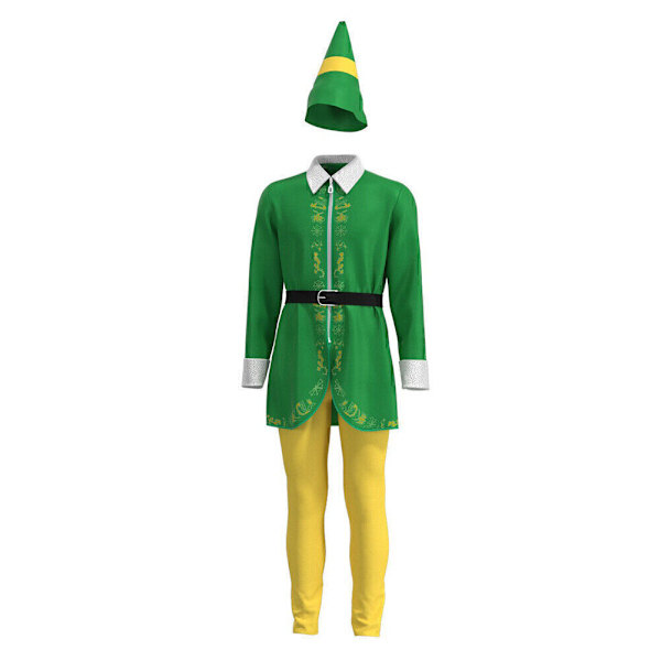 Barn Vuxna Buddy the Elf Kostym Tomtefest Cosplay Maskeradkläder~ 2 pairs of stockings One Size