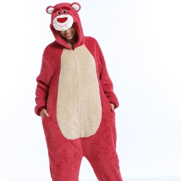 Vuxen Barn Toy Story 3-Lotso Jordgubbsbjörn Cosplay Pyjamas Sovkläder Kostym A pair of socks One Size