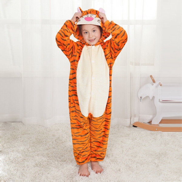 Tigger Djurpyjamas för Barn Tecknad Sovkläder Party Cosplay Kostym Set Vuxen A pair of socks