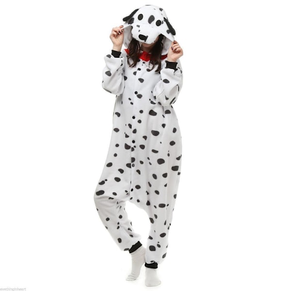 Dalmatinerdräkt för vuxna Pyjamas Maskerad Unisex Jumpsuit Onesie01 Sovkläder A pair of socks