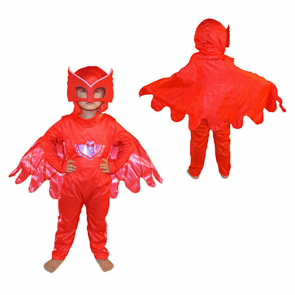 PJ Masks Kostym Pojkar Flickor Superhjälte Barn Maskerad OFFICIELL Utrustning Gekko  Cape+Mask One Size