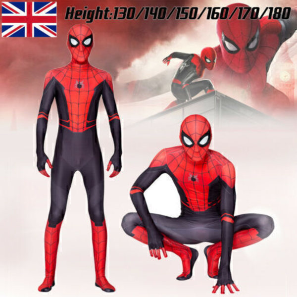 Nya Barn Pojkar Spider-Man Far From Home Spiderman Zentai Cosplay Kostymdräkt Spiderman - Kids 9-11 Years