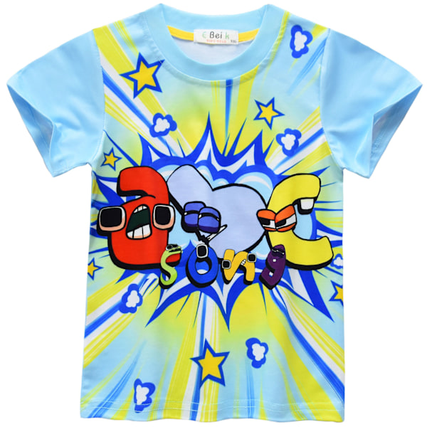 Alphabet lore Cosplay Pyjamas Set Flickor Kortärmad T-shirt+Shorts Set #91059 140cm/7-8Y