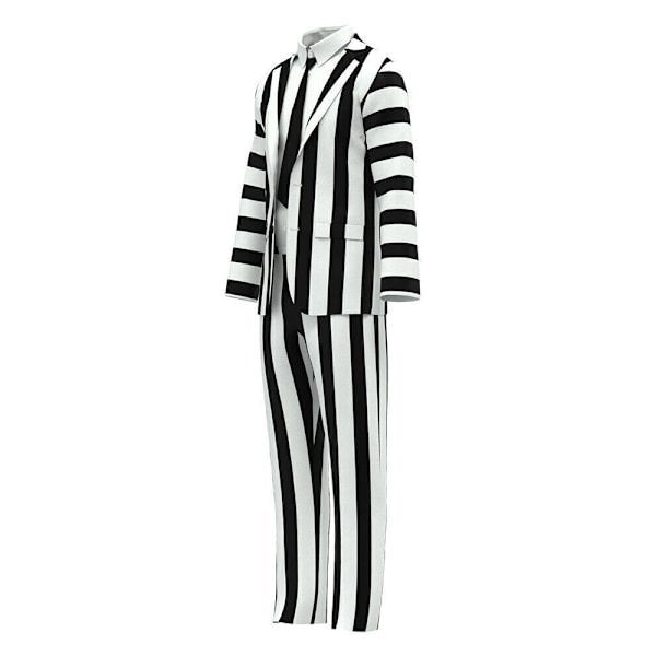 BeetleJuice 2 Master Adam Cosplay Mage Kostym Michael Keaton Lydia Röd Klänning Adam Uniform+Wig L