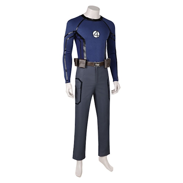 Deadpool & Wolverine: Johnny Storm Human Torch Cosplay Blå Kostym komplett set Men M
