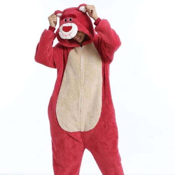 Vuxen Barn Toy Story 3-Lotso Jordgubbsbjörn Cosplay Pyjamas Sovkläder Kostym A pair of socks One Size
