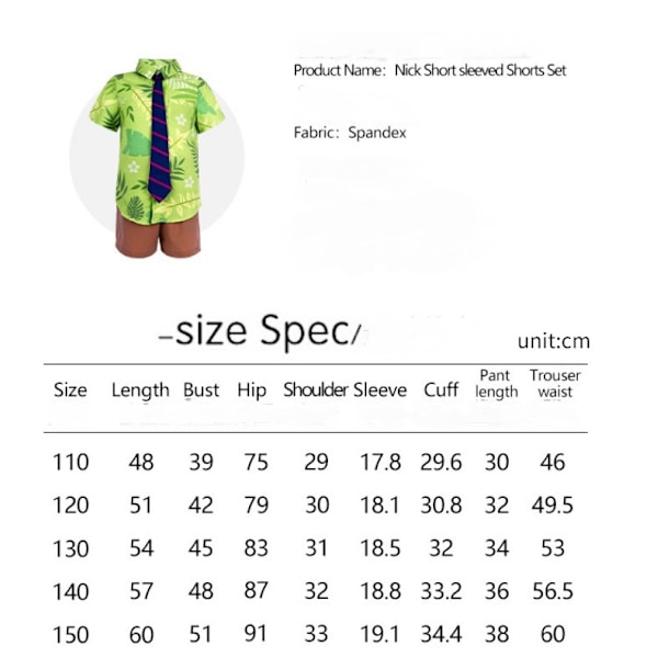 Zootopia Kanin Polis Judy Hopps Cosplay Anime Kostym Uniform Halloweenfest Nick long sleeved shirt 110cm