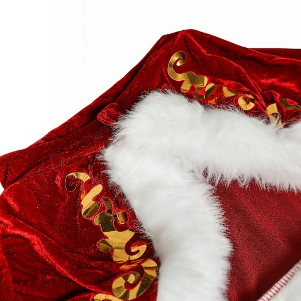 Jul Tomte Cosplay Vuxen Kostym Maskerad Party Dräkt Outfit Jul only Beard one size