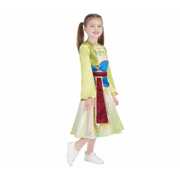 NY Flickor Cosplay Prinsessa Mulan Maskeradkostym Set Mulan 1 5-6T (Size 130)