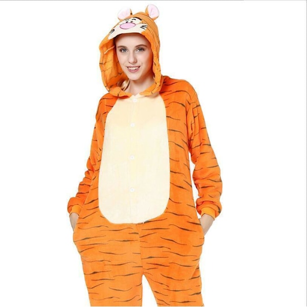 Tigger Djurpyjamas för Barn Tecknad Sovkläder Party Cosplay Kostym Set Vuxen A pair of socks