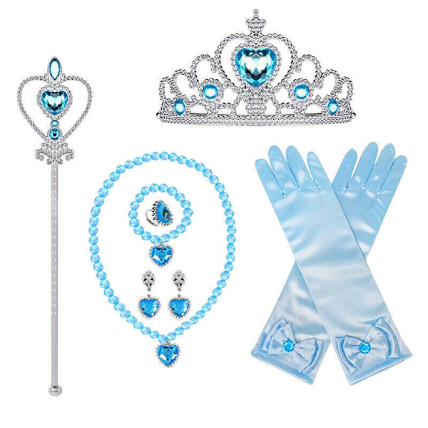 Flickor Prinsessklänning Cosplay Askungen Prinsessdräkt Maskeradklänning Jul Only Accessories 7pcs One Size