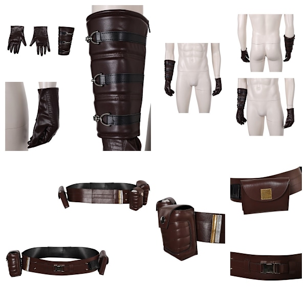 Star Wars Anakin Skywalker Cosplay Halloween Bälte Midjeband+Handskar handskydd set Only Belt Men M