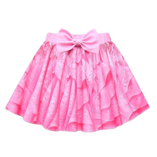 3 st Barn Flickor Ond Klänning Baddräkt Glinda Cosplay Kostymer Badkläder Badmössa 130cm/6-7Y