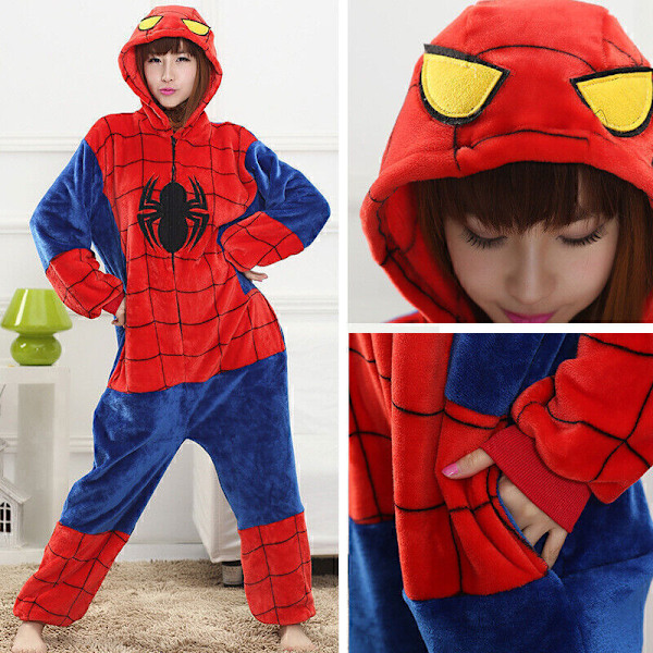 Spider-Man Kostym Kigurumi för Vuxna Barn Unisex Onesie11 Cosplay Djurpyjamas 140 CM