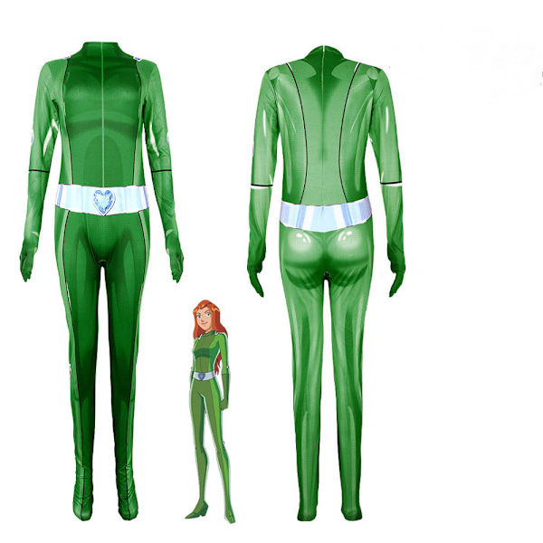 Anime Totally Spies Cosplay Kostym Clover Ewing Samantha Simpson Alexandra Zent red 110
