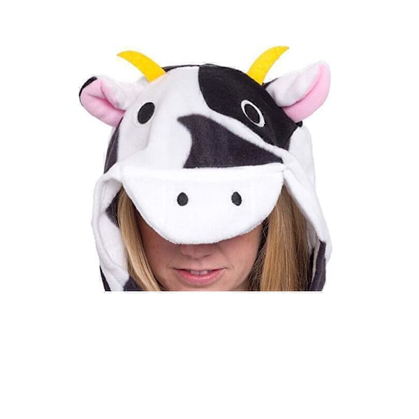 Unisex Vuxen Ko Kigurumi Djurdräkt Pyjamas Onesie Cosplay HET XL