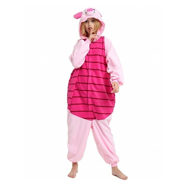 Nalle Puh Flanell Onesie11 Cosplay Kostym Kigurumi Hoodies Pyjamas Vuxen Piglet XL for 175cm-185cm