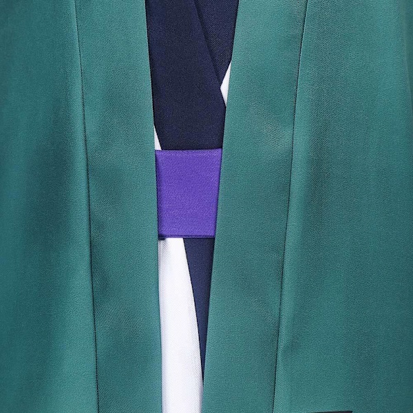 Anime One Piece: Barn Roronoa Zoro Cosplay Zoro Kimono Robe+bälte+foder set 150