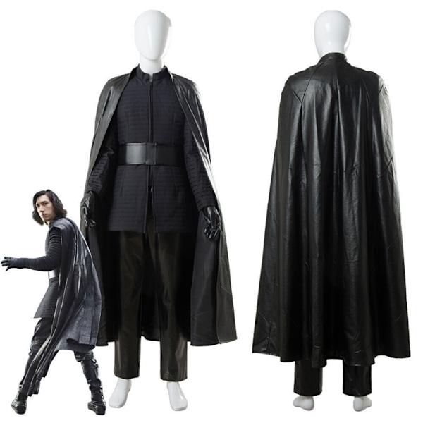 Star Wars 9 The Rise of Skywalker Kylo Ren Cosplay Kostym Halloween Outfit Adult XL